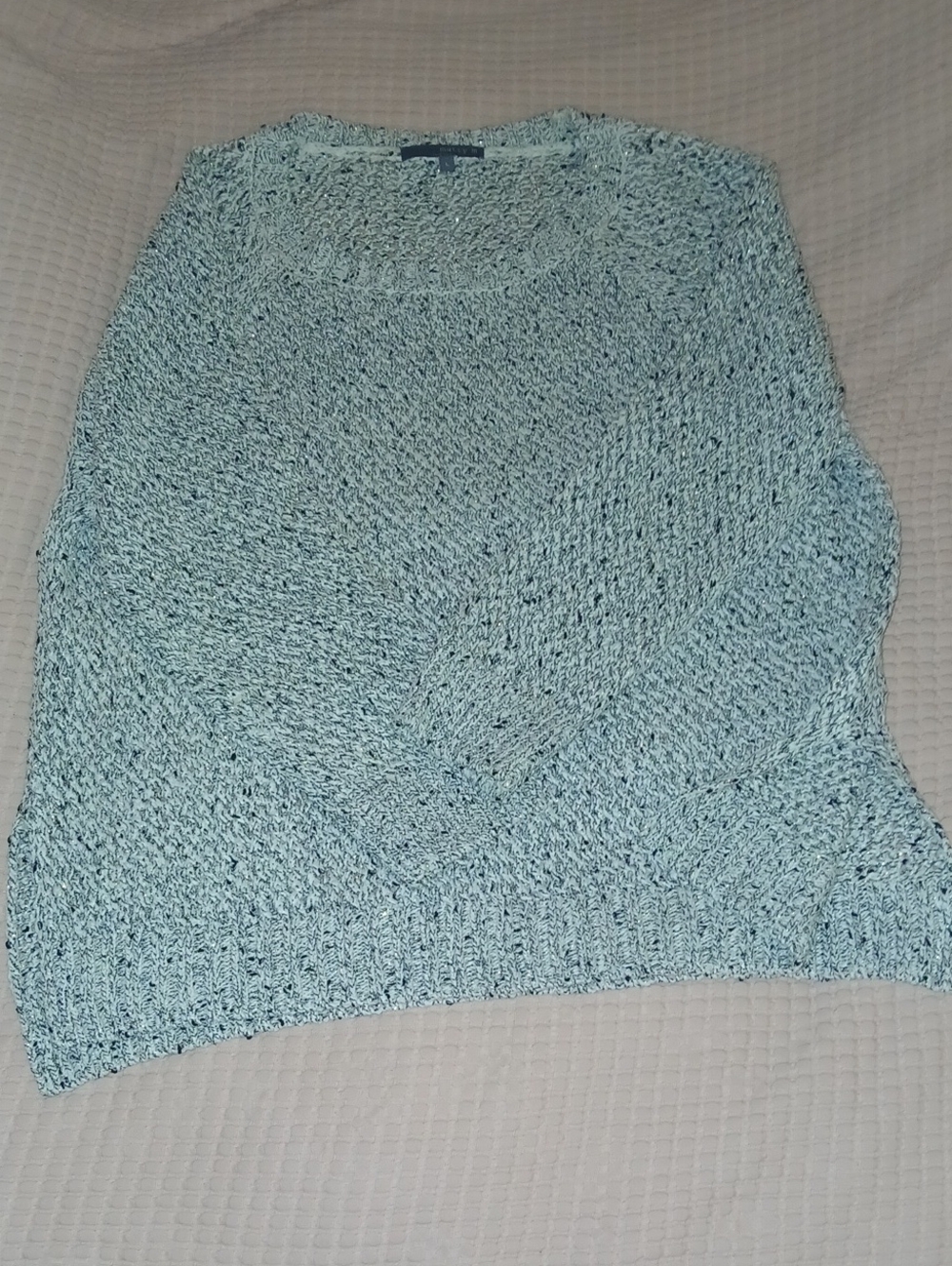 Matty M Minted Tan/Cream Scoop Neck Knit Sweater